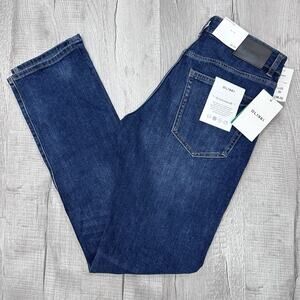 NWT DL1961 Jeans Mens 30x34 Russell Slim Straight Fit Blue Stretch Denim
